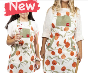 Aprons Matching Mommy and Me Set - Peach Print