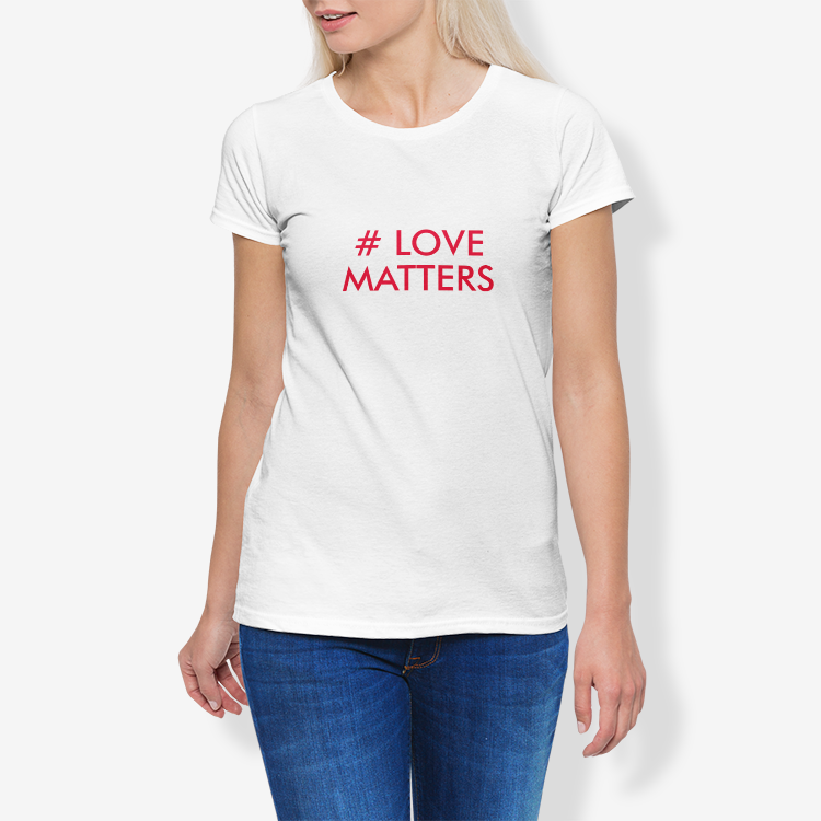 LOVE MATTERS- Women's Relaxed White T-shirt