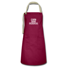 Load image into Gallery viewer, Artisan Apron - burgundy/khaki
