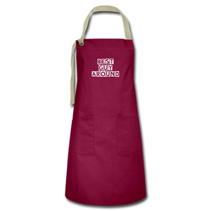 Artisan Apron - burgundy/khaki