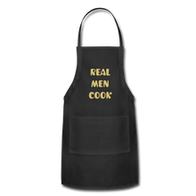 Load image into Gallery viewer, Adjustable Apron REAL MEN COOK - black
