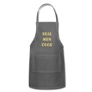 Adjustable Apron REAL MEN COOK - charcoal