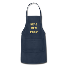 Load image into Gallery viewer, Adjustable Apron REAL MEN COOK - navy
