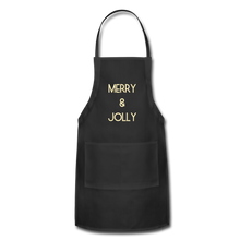 Load image into Gallery viewer, Adjustable Apron MERRY &amp; JOLLY - black
