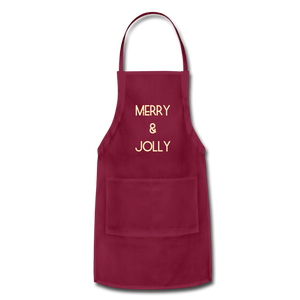 Adjustable Apron MERRY & JOLLY - burgundy