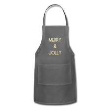 Load image into Gallery viewer, Adjustable Apron MERRY &amp; JOLLY - charcoal
