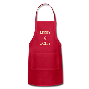 Adjustable Apron MERRY & JOLLY - red