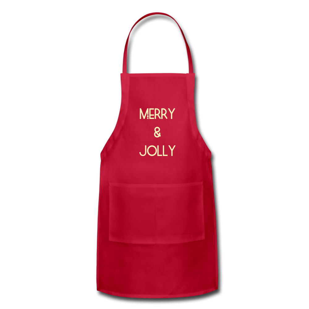 Adjustable Apron MERRY & JOLLY - red