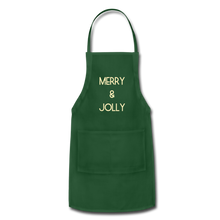 Load image into Gallery viewer, Adjustable Apron MERRY &amp; JOLLY - forest green
