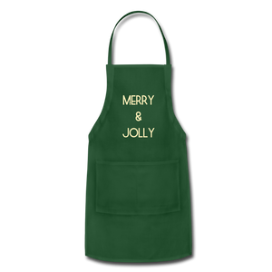 Adjustable Apron MERRY & JOLLY - forest green