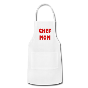 Adjustable Apron CHEF MOM - white