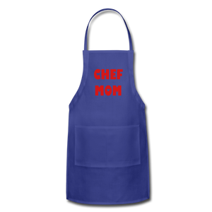 Adjustable Apron CHEF MOM - royal blue