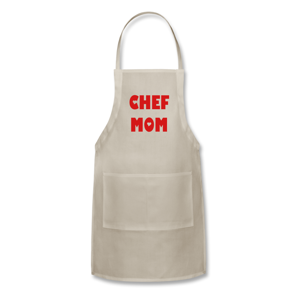 Adjustable Apron CHEF MOM - natural