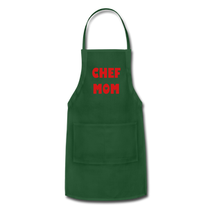 Adjustable Apron CHEF MOM - forest green