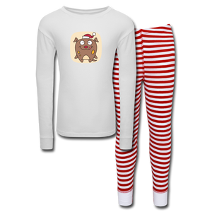 Kids’ Pajama Set - white/red stripe