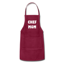 Load image into Gallery viewer, Adjustable Apron CHEF MOM - burgundy
