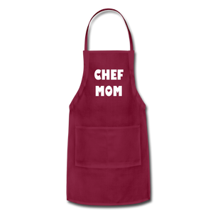 Adjustable Apron CHEF MOM - burgundy