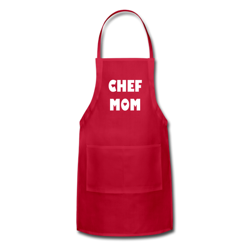 Adjustable Apron CHEF MOM - red