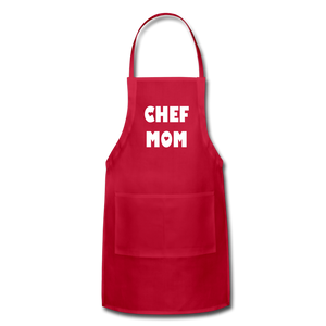 Adjustable Apron CHEF MOM - red