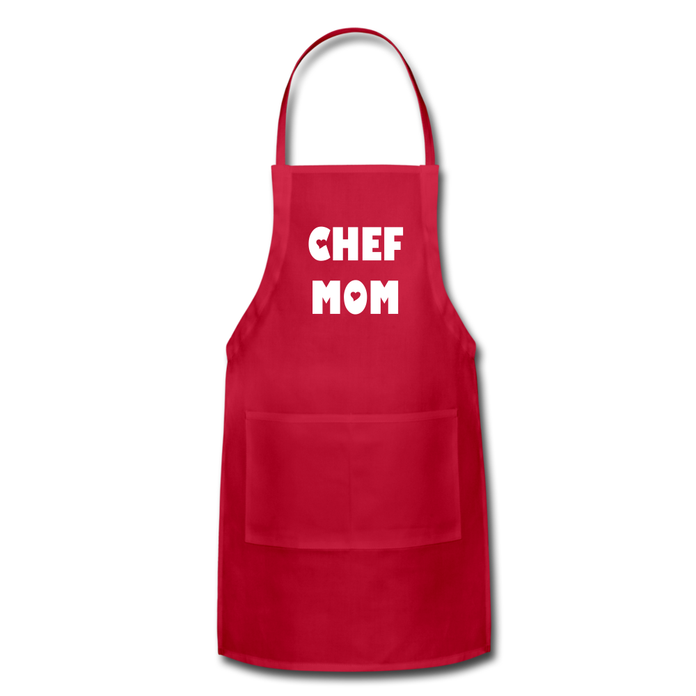 Adjustable Apron CHEF MOM - red