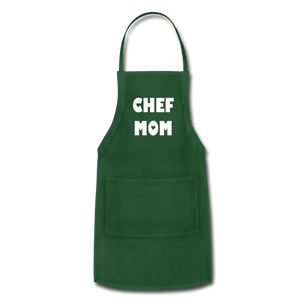 Adjustable Apron CHEF MOM - forest green