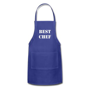 Adjustable Apron BEST CHEF - royal blue