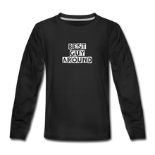 Load image into Gallery viewer, BEST GUY AROUND Kids‘ Long Sleeve T-Shirt - black
