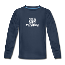 Load image into Gallery viewer, BEST GUY AROUND Kids‘ Long Sleeve T-Shirt - navy
