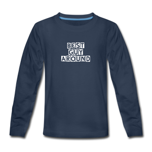 BEST GUY AROUND Kids‘ Long Sleeve T-Shirt - navy