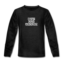 Load image into Gallery viewer, BEST GUY AROUND Kids‘ Long Sleeve T-Shirt - charcoal gray
