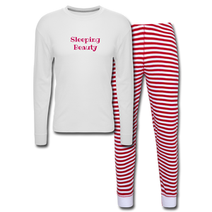 Women's Pajama Set SLEEPING BEAUTY - white/red stripe