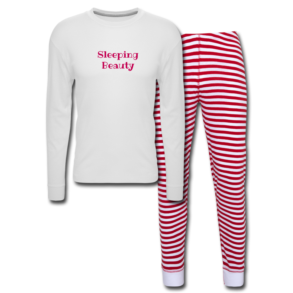 Women's Pajama Set SLEEPING BEAUTY - white/red stripe