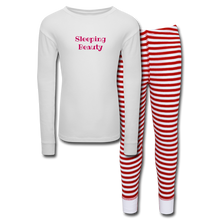 Load image into Gallery viewer, Kids’ Pajama Set SLEEPING BEAUTY - white/red stripe
