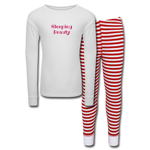 Kids’ Pajama Set SLEEPING BEAUTY - white/red stripe