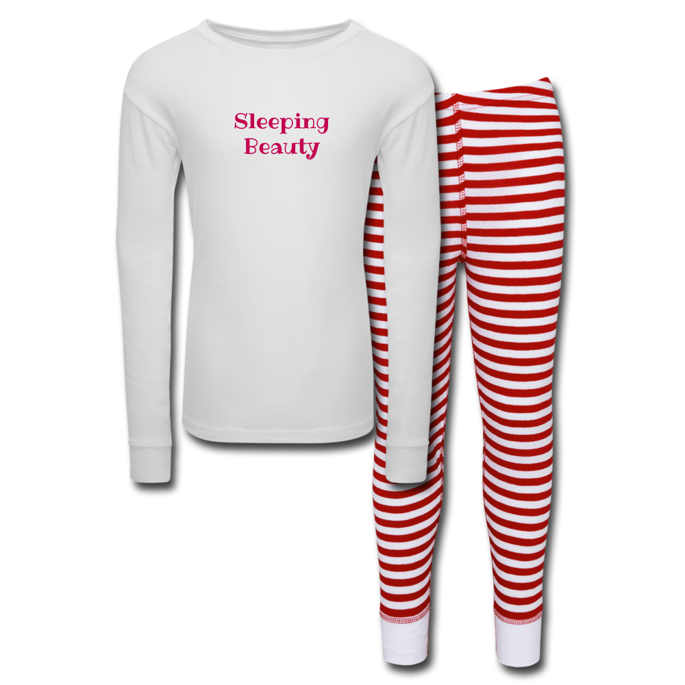 Kids’ Pajama Set SLEEPING BEAUTY - white/red stripe