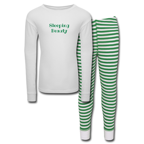 Kids’ Pajama Set SLEEPING BEAUTY - white/green stripe