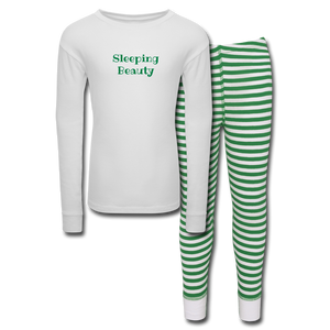 Kids’ Pajama Set SLEEPING BEAUTY - white/green stripe