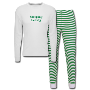 Women's Pajama Set SLEEPING BEAUTY - white/green stripe