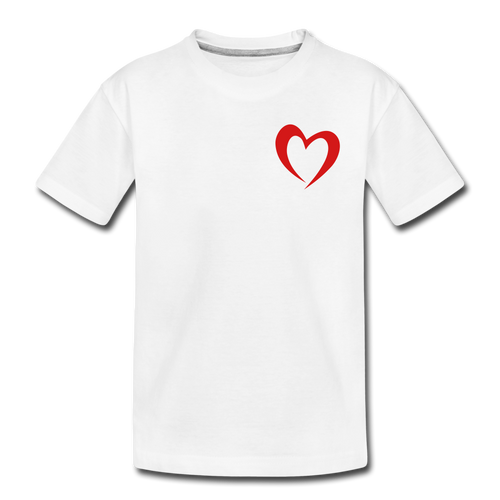 LOVE HEART Kids' Premium T-Shirt - white