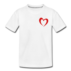 LOVE HEART Kids' Premium T-Shirt - white