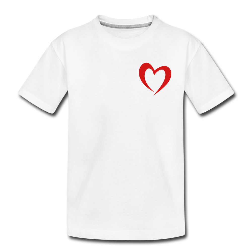 LOVE HEART Kids' Premium T-Shirt - white