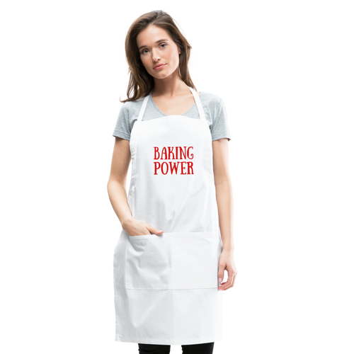 Apron BAKING POWER - white