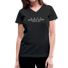 Load image into Gallery viewer, BA NIGHT Women&#39;s V-Neck T-Shirt - black
