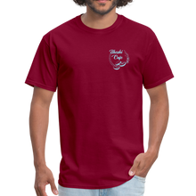 Load image into Gallery viewer, Customized Unisex Classic T-Shirt SHOSHI CAFE (light blue logo) - burgundy
