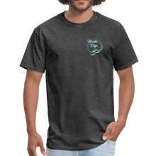 Load image into Gallery viewer, Customized Unisex Classic T-Shirt SHOSHI CAFE (light blue logo) - heather black
