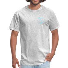 Load image into Gallery viewer, Customized Unisex Classic T-Shirt SHOSHI CAFE (light blue logo) - heather gray
