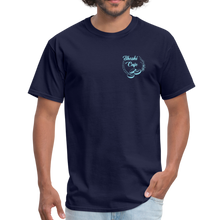 Load image into Gallery viewer, Customized Unisex Classic T-Shirt SHOSHI CAFE (light blue logo) - navy
