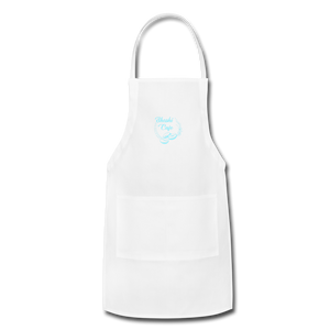 Customized Apron SHOSHI CAFE (light blue logo) - white