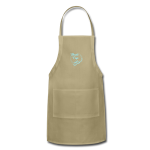 Customized Apron SHOSHI CAFE (light blue logo) - khaki