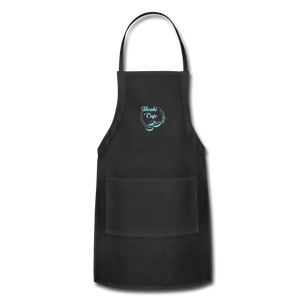 Customized Apron SHOSHI CAFE (light blue logo) - black